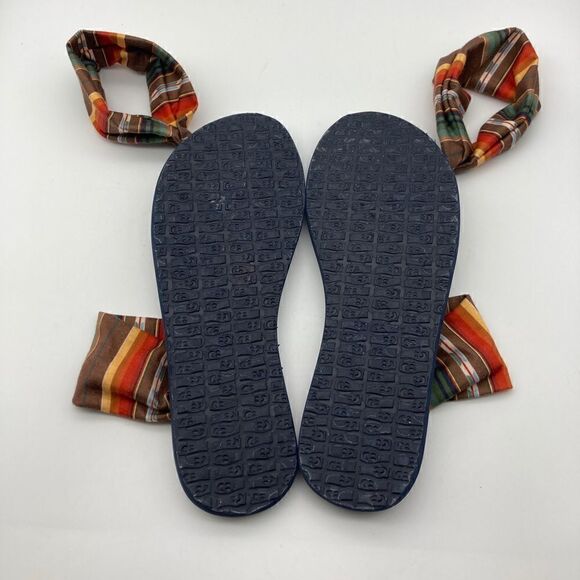 Sanuk Women’s Striped Sandals-Yoga Sling 2 Size 6 Like New - Picture 6 of 6